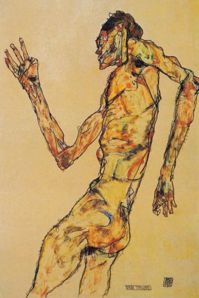 Posterazzi The Dancer 1913 Canvas Art - Egon Schiele (24 x 36)