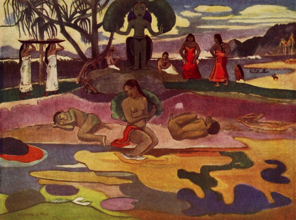Posterazzi The Day of the God Canvas Art - P Gauguin (24 x 36)