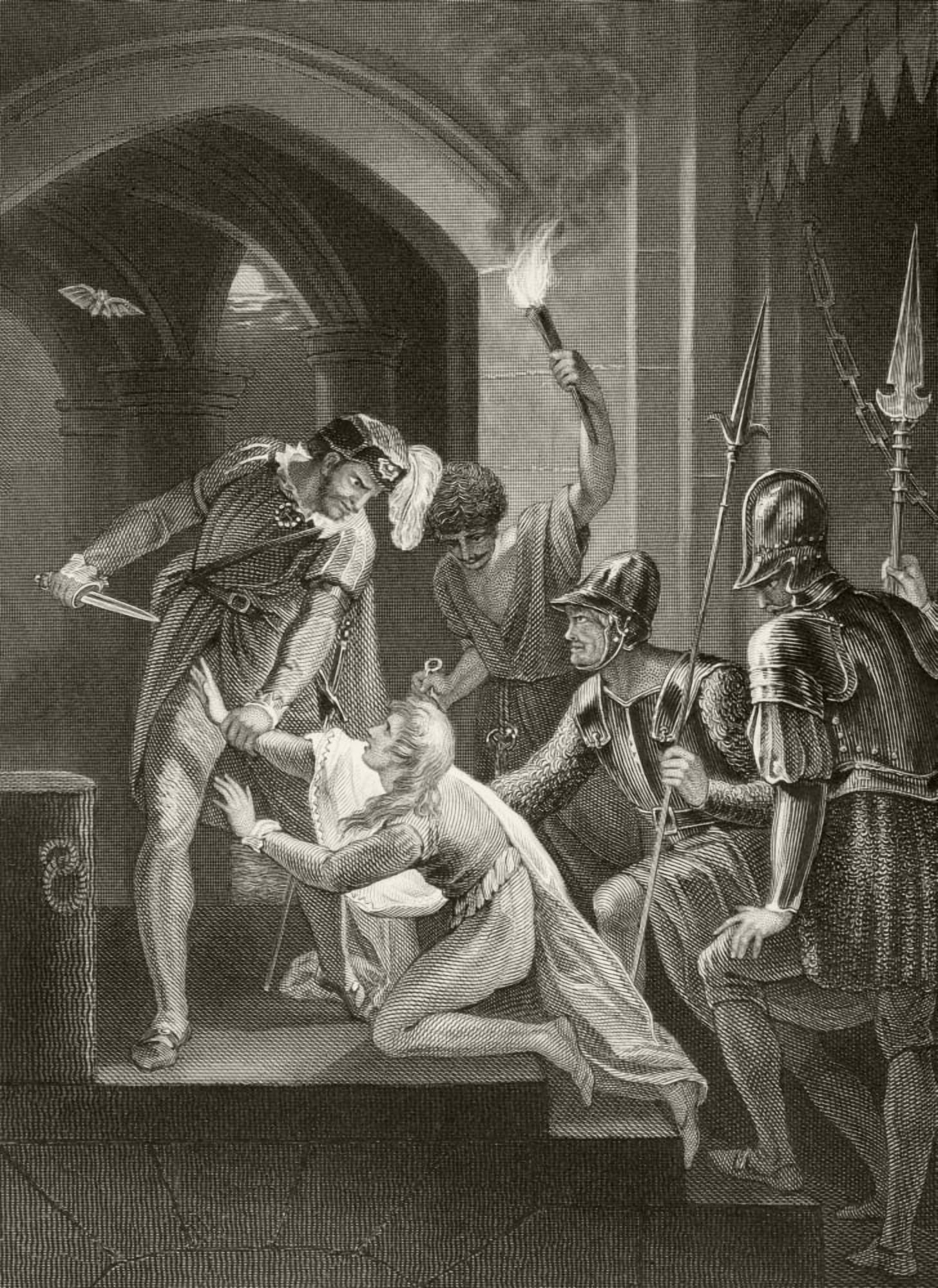 Posterazzi The Death Of Prince Arthur 1187 To 1203 Duke Of Brittany From A Nineteenth Century Engraving Canvas Art - Ken Welsh Design Pics (24 x 34)