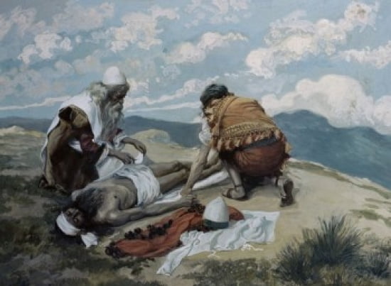Posterazzi The Death of Aaron James Tissot (1836-1902 French) Jewish Museum New York USA Canvas Art - James Tissot (24 x 36)