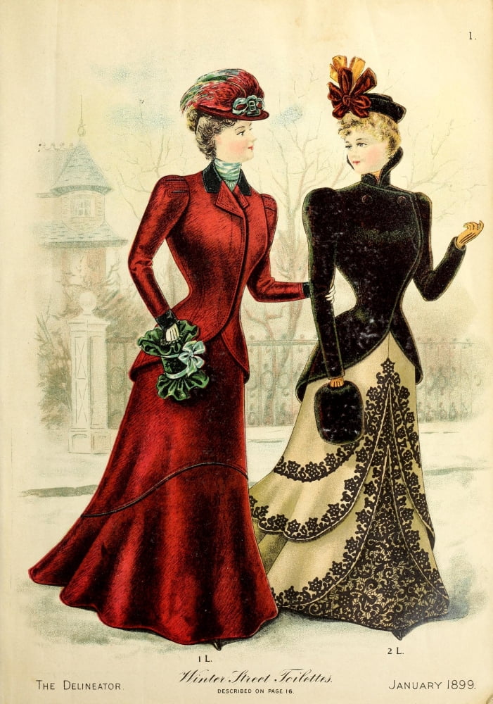 Posterazzi The Delineator 1899 Ladies fashion 1 Canvas Art - Unknown (24 x 36)