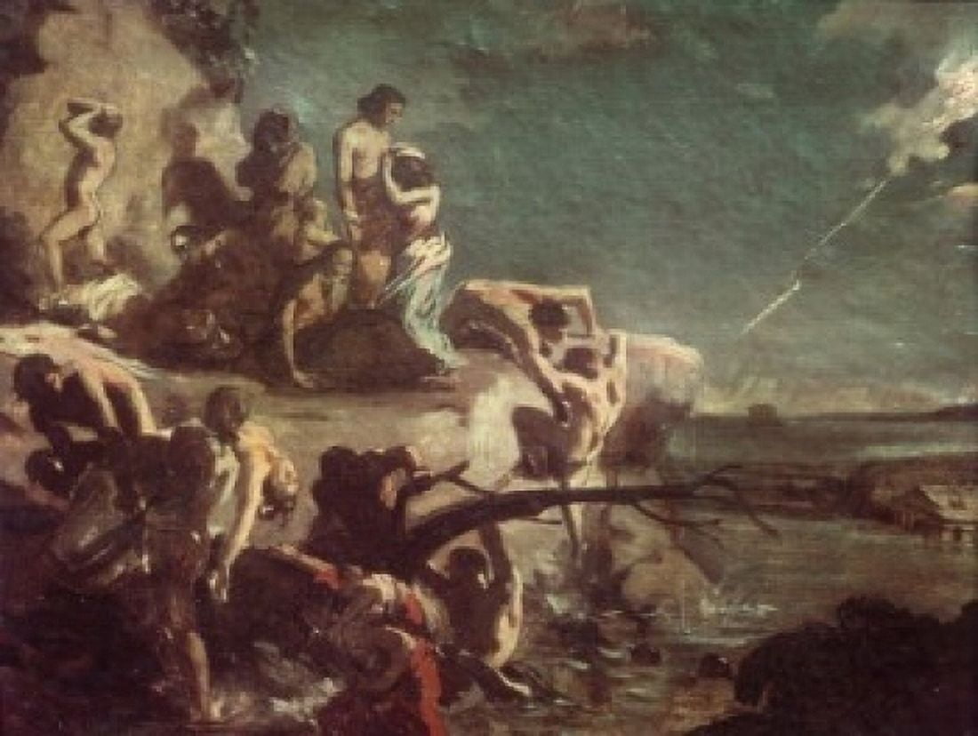 Posterazzi The Deluge by Theodore Gericault (1791-1824) Canvas Art - Theodore Gericault (24 x 36)