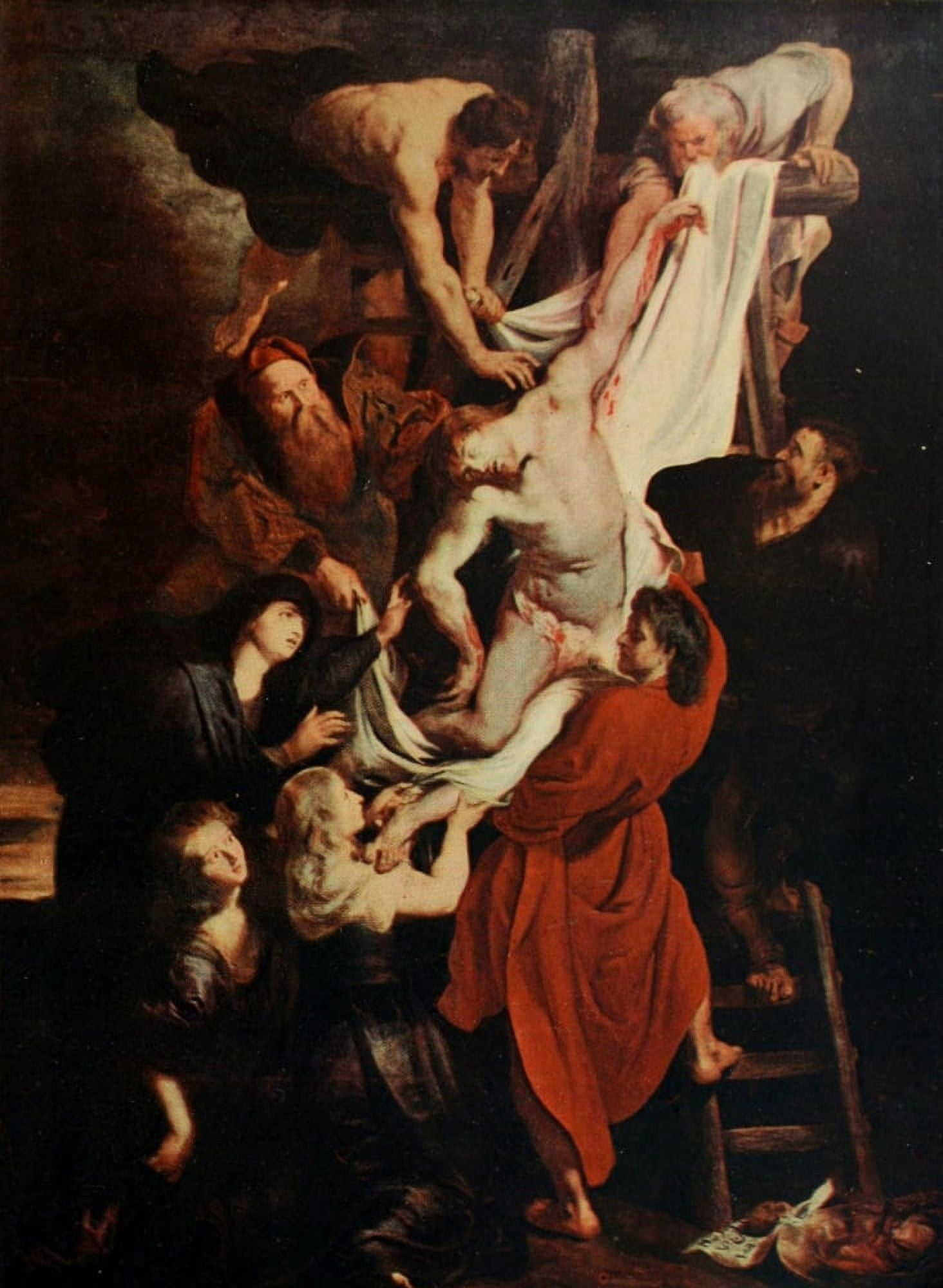Posterazzi The Descent from the Cross History of Painting 1912 Canvas Art - Peter Paul Rubens (24 x 36)