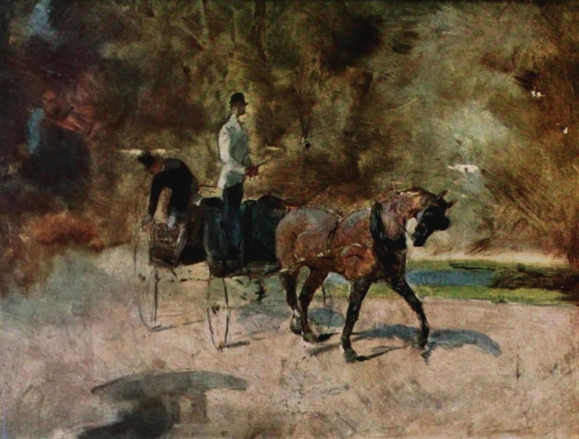 Posterazzi The Dog-cart Canvas Art - H de Toulouse-Lautrec (24 x 36)