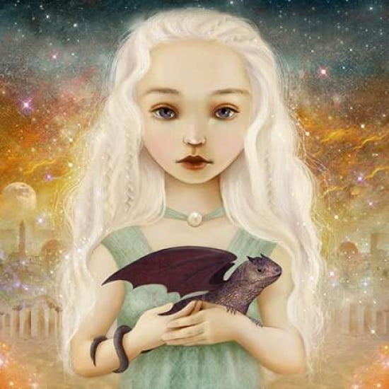 Posterazzi The Dragon Princess Canvas Art - Meluseena (24 x 24)