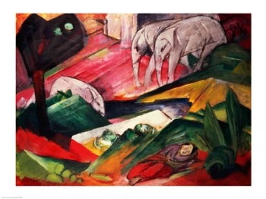 Posterazzi The Dream Canvas Art - Franz Marc (36 x 24)