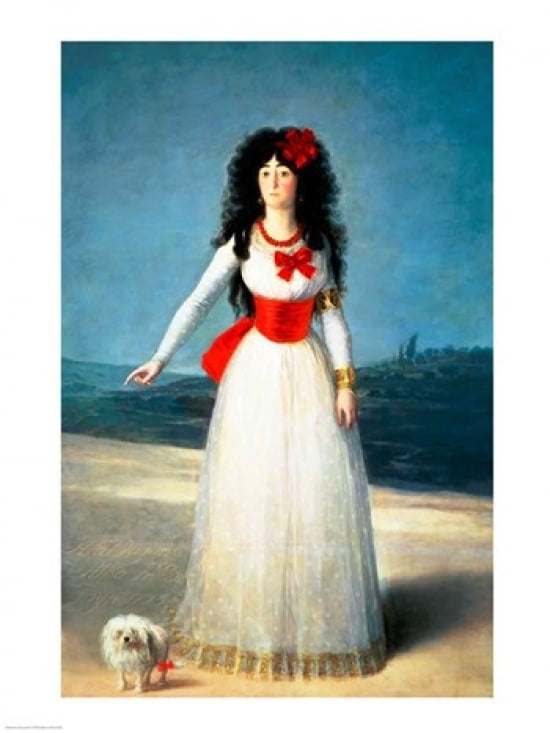 Posterazzi The Duchess of Alba 1795 Canvas Art - Francisco De Goya (24 x 36)