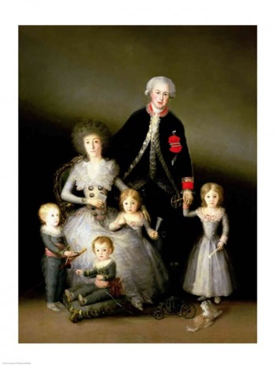 Posterazzi The Duke of Osuna and his Family 1788 Canvas Art - Francisco De Goya (24 x 36)