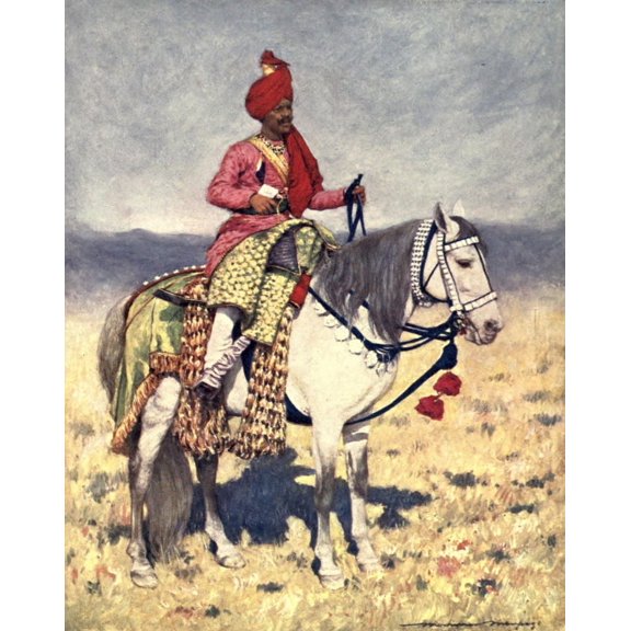 Posterazzi The Durbar 1903 A famous dancing horse Canvas Art - Mortimer Menpes (24 x 36)