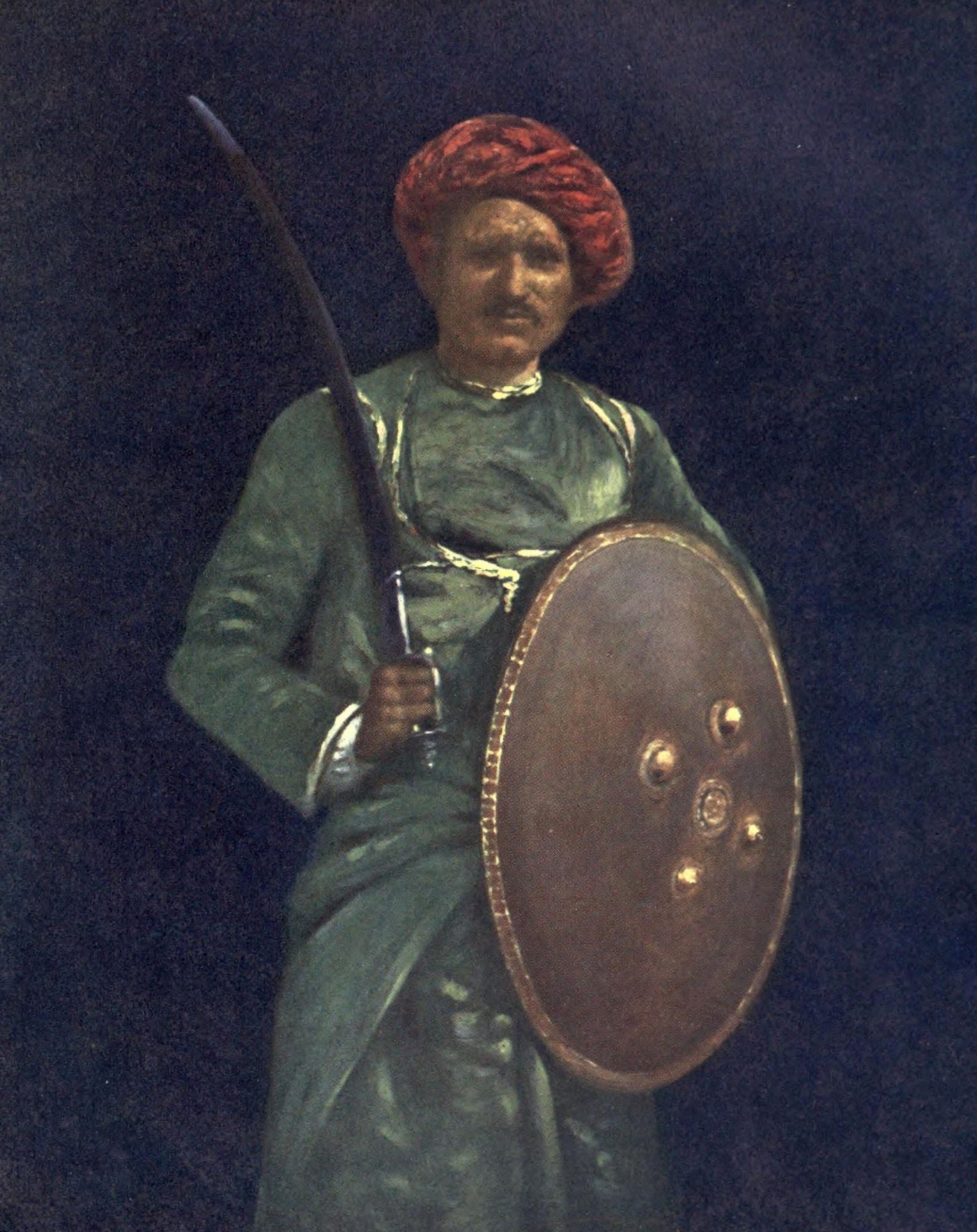Posterazzi The Durbar 1903 A retainer from Rajgarh Canvas Art - Mortimer Menpes (24 x 36)