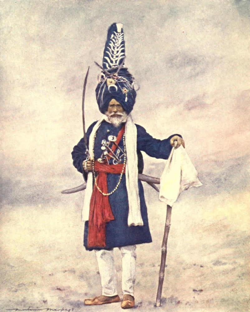Posterazzi The Durbar 1903 Akalis fanatical devotee Canvas Art - Mortimer Menpes (24 x 36)
