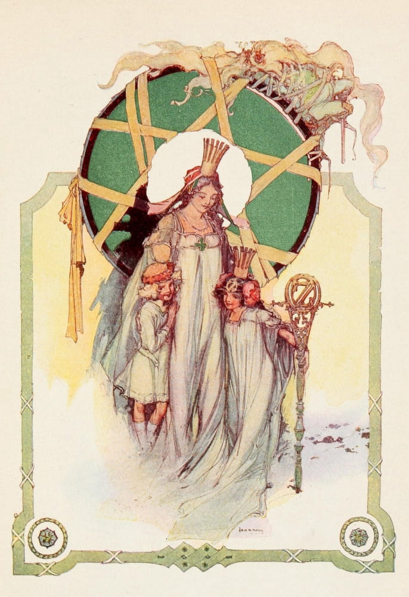 Posterazzi The Emerald City of Oz 1910 Glinda the Good Canvas Art - John R Neill (24 x 36)