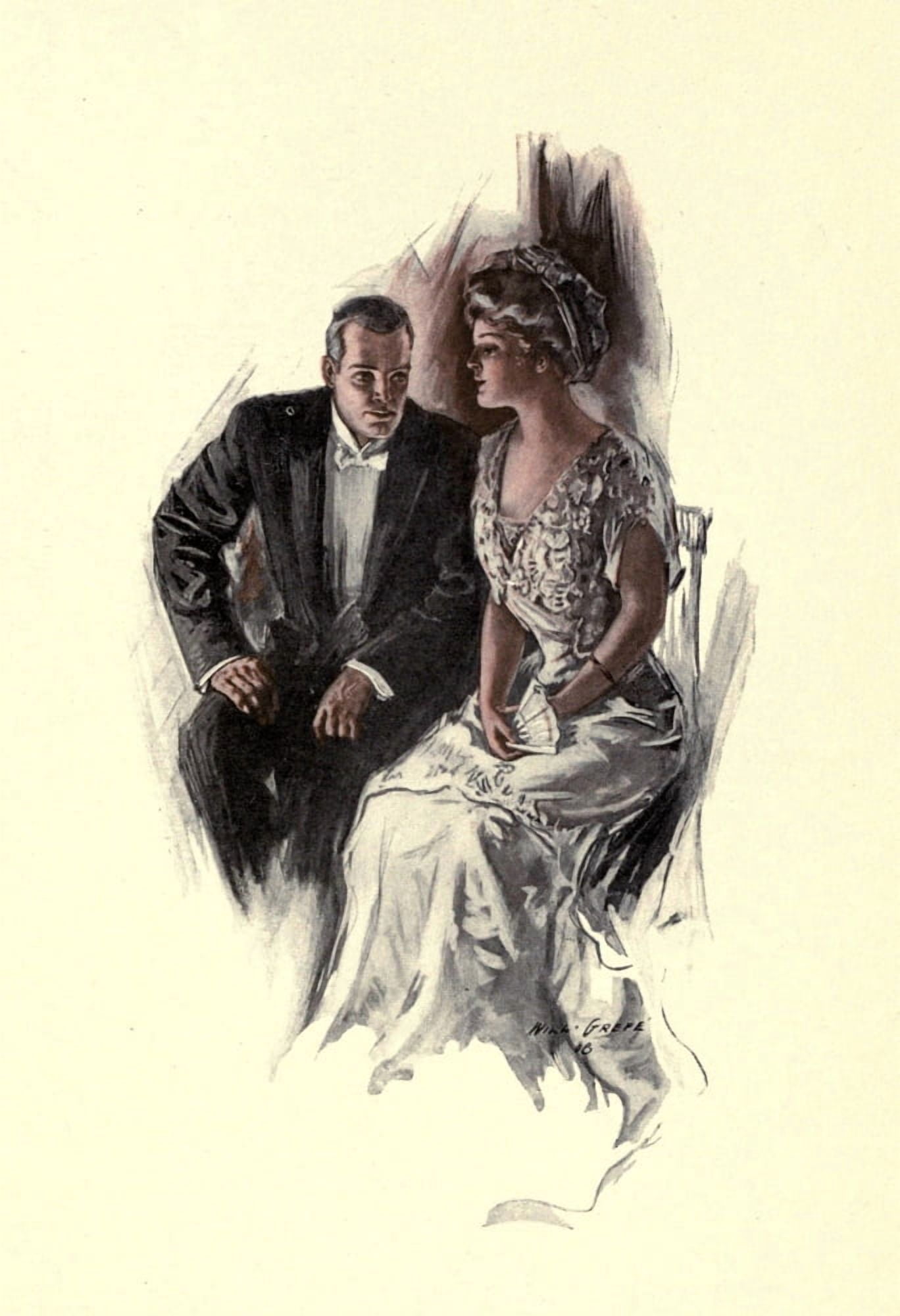 Posterazzi The Enchanted Hat c1908 Couple Canvas Art - Will Gref (24 x 36)