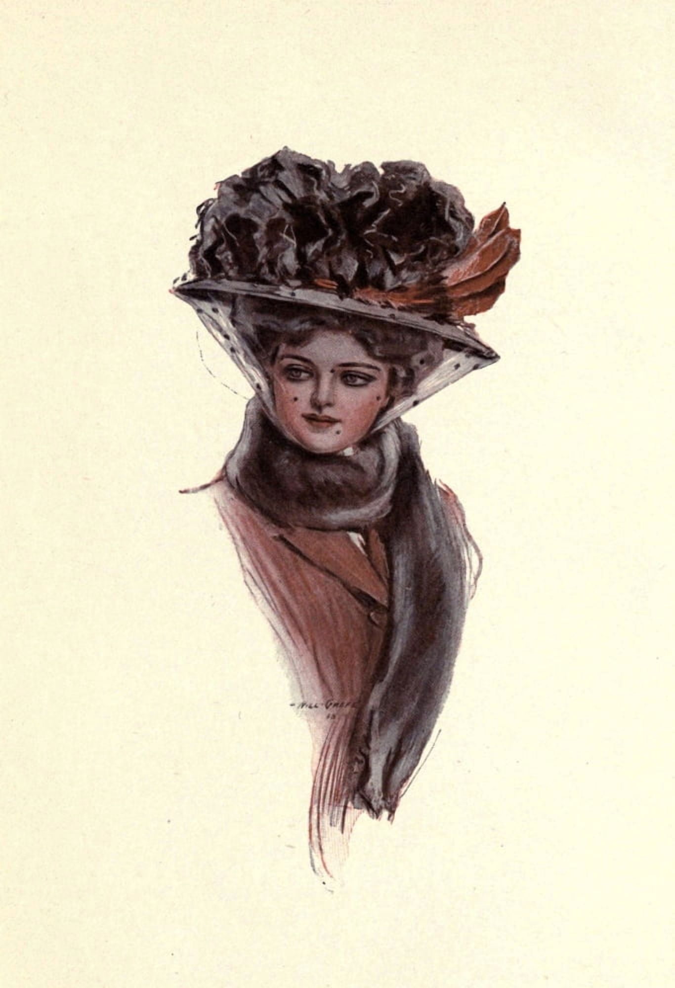 Posterazzi The Enchanted Hat c1908 Woman in hat Canvas Art - Will Gref (24 x 36)
