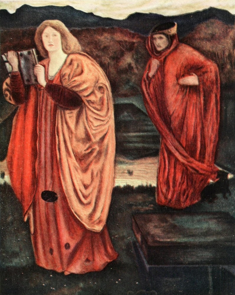 Posterazzi The Enchantments of Nemue Burne-Jones 1909 Canvas Art - Edward Burne-Jones (24 x 36)