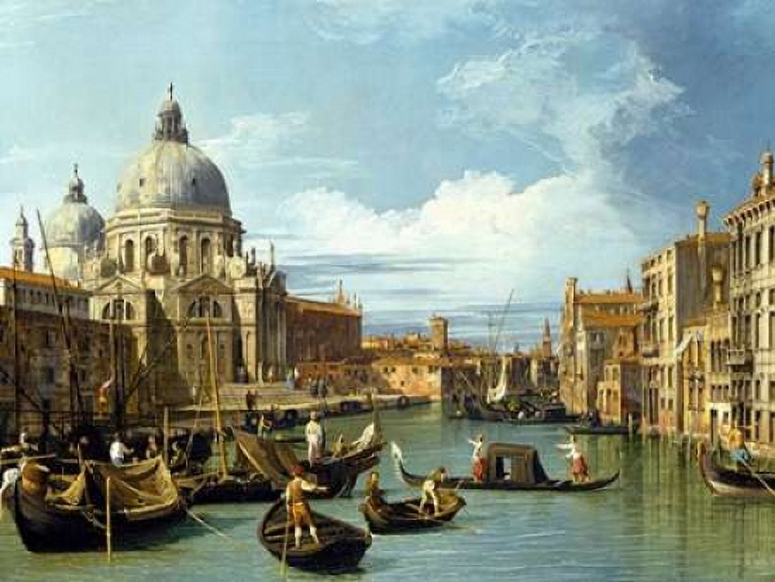Posterazzi The Entrance to the Grand Canal Venice Canvas Art - Canaletto (22 x 28)