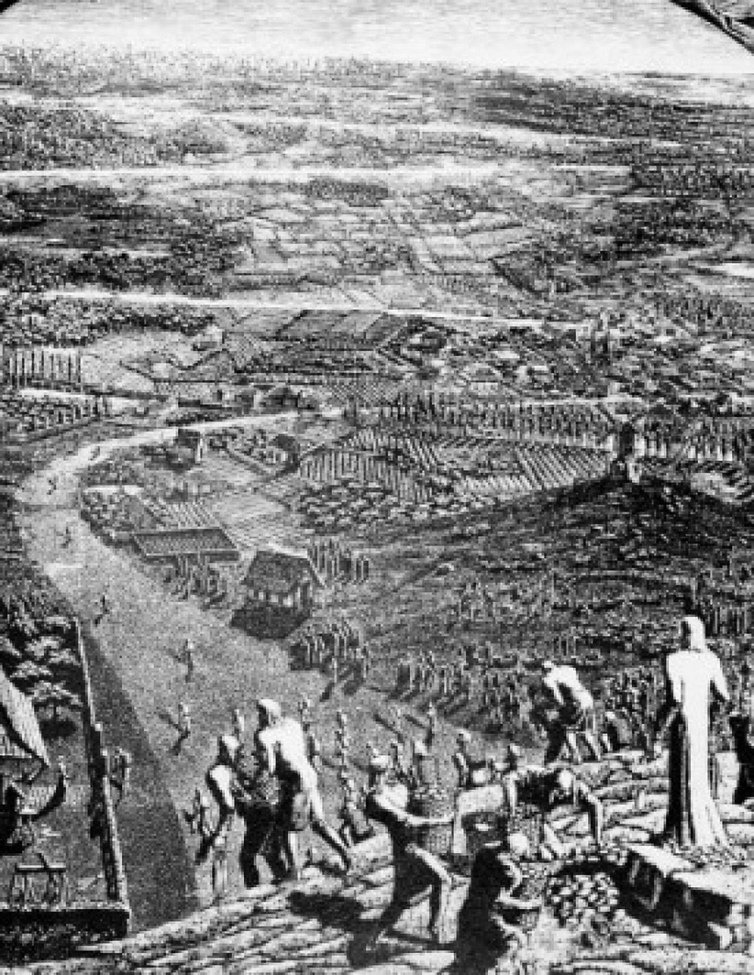Posterazzi The Feeding of the Five Thousand by Victor Delhez print Canvas Art - Victor Delhez (24 x 36)
