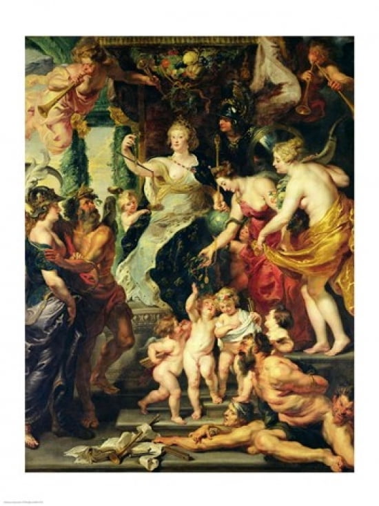 Posterazzi The Felicity of the Regency 1621-25 Canvas Art - Peter Paul Rubens (24 x 36)