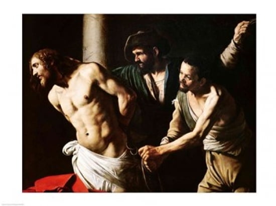 Posterazzi The Flagellation of Christ c1605-7 Canvas Art - Caravaggio (36 x 24)