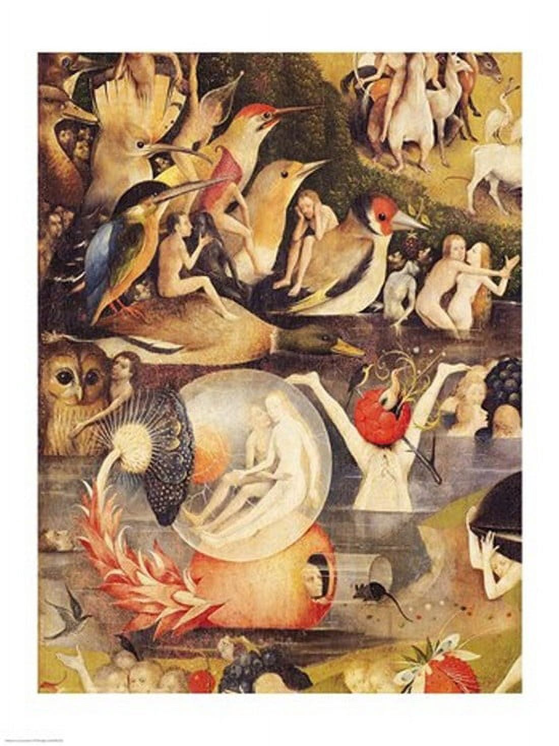 Posterazzi The Garden of Earthly Delights Allegory of Luxury central panel of triptych c1500 Canvas Art - Hieronymus Bosch (24 x 36)