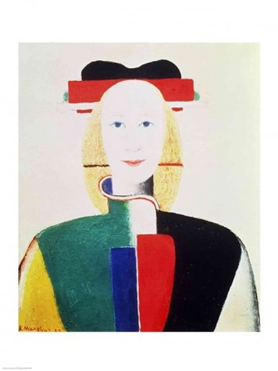 Posterazzi The Girl with the Hat Canvas Art - Kazimir Malevich (24 x 36)