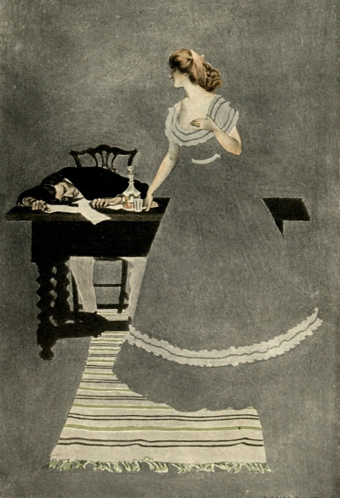 Posterazzi The Gorgeous Isle 1908 Then she left the room again Canvas Art - Clarence Coles Phillips (24 x 36)
