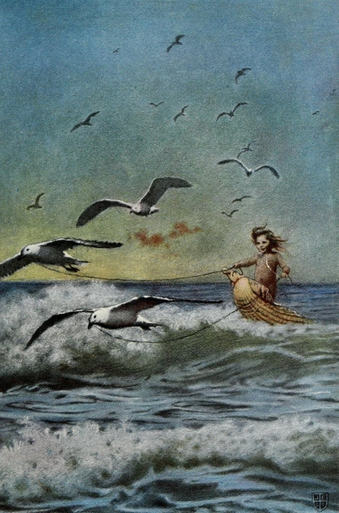 Posterazzi The Great Sea Horse 1909 The bold sea-dwarfs Canvas Art - John Elliott (24 x 36)