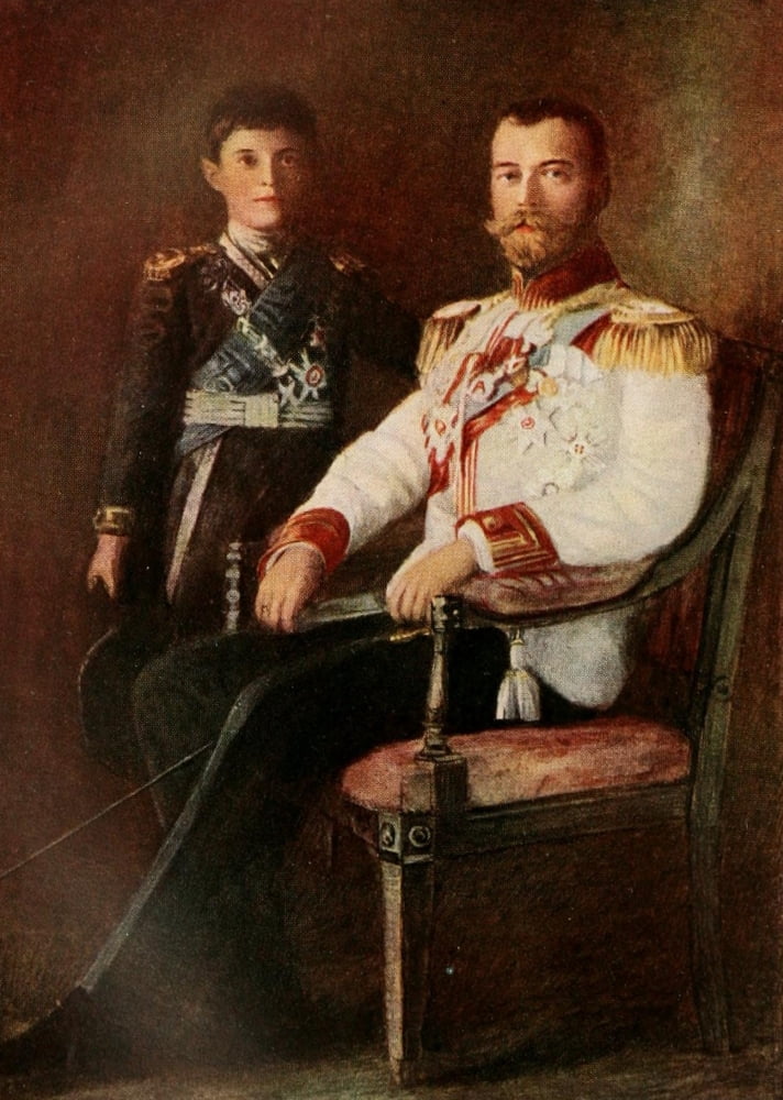 Posterazzi The Great War 1917 Nicholas II Zsar of Russia & Grand Duke Alexis Canvas Art - Unknown (24 x 36)