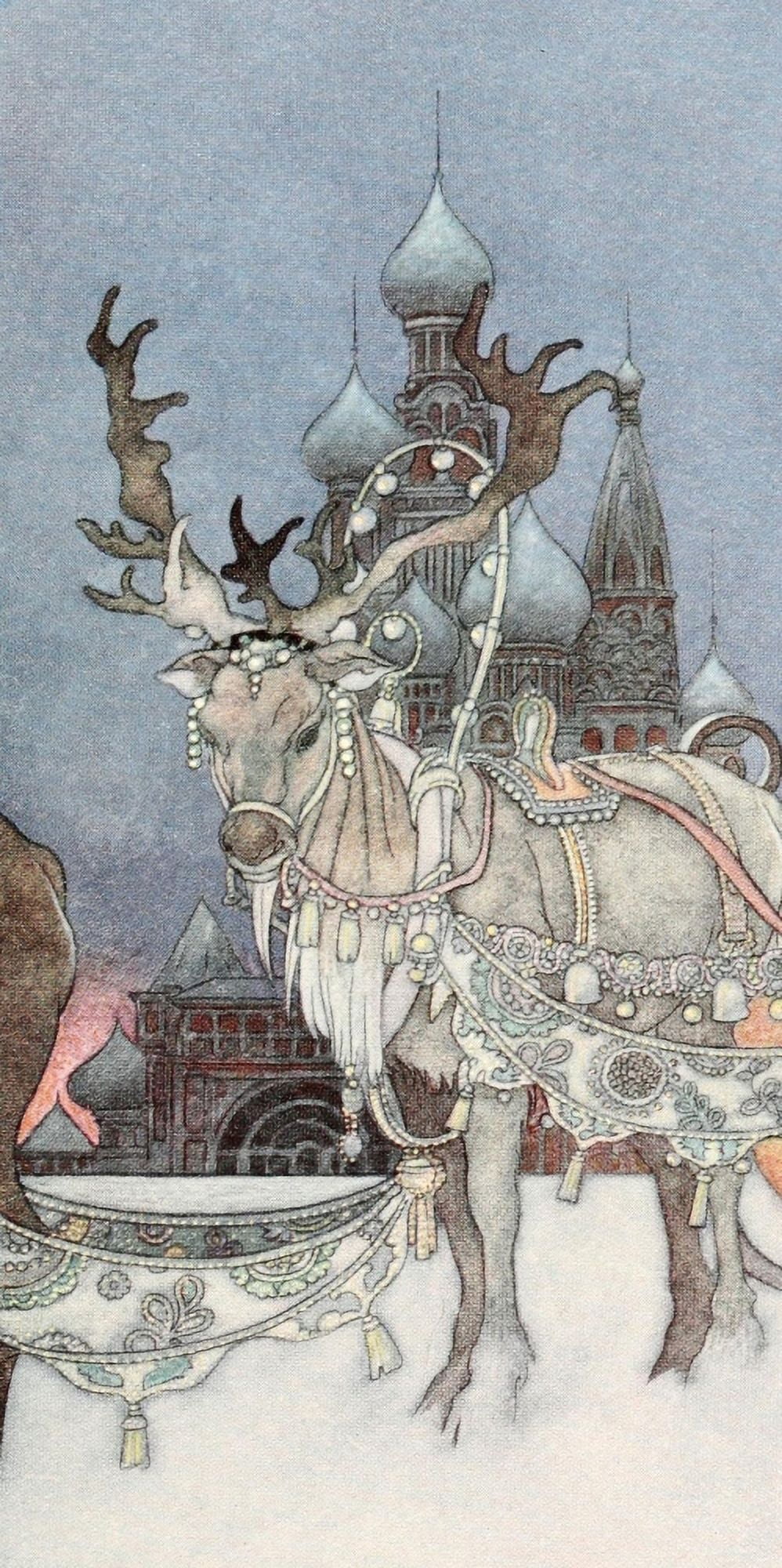 Posterazzi The Happy Prince 1920 Reindeer Canvas Art - Charles Robinson (24 x 36)