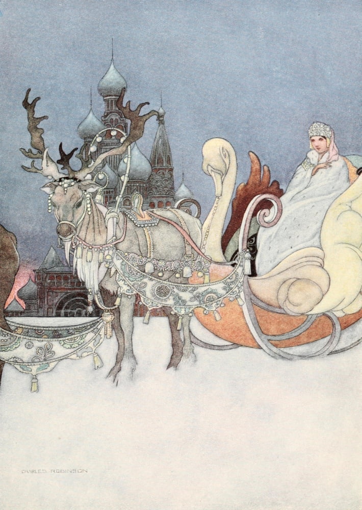 Posterazzi The Happy Prince 1920 The Russian Princess Canvas Art - Charles Robinson (24 x 36)