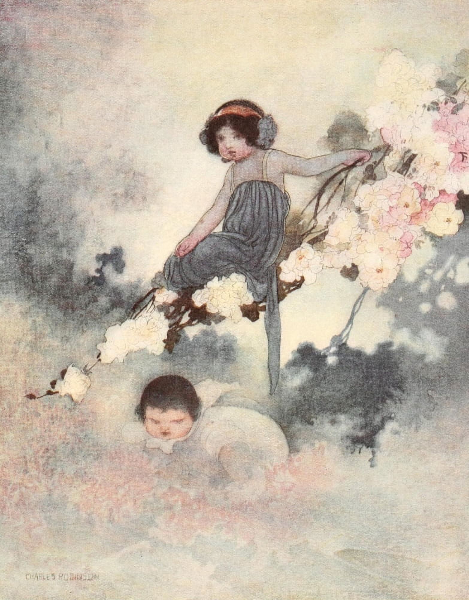 Posterazzi The Happy Prince & other Tales 1920 In every tree was a little child Canvas Art - Charles Robinson (24 x 36)