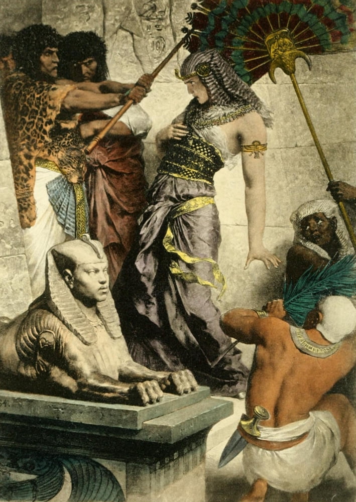 Posterazzi The History of Egypt 1901 The Guardians of the Temple Canvas Art - Ferdinand Keller (24 x 36)