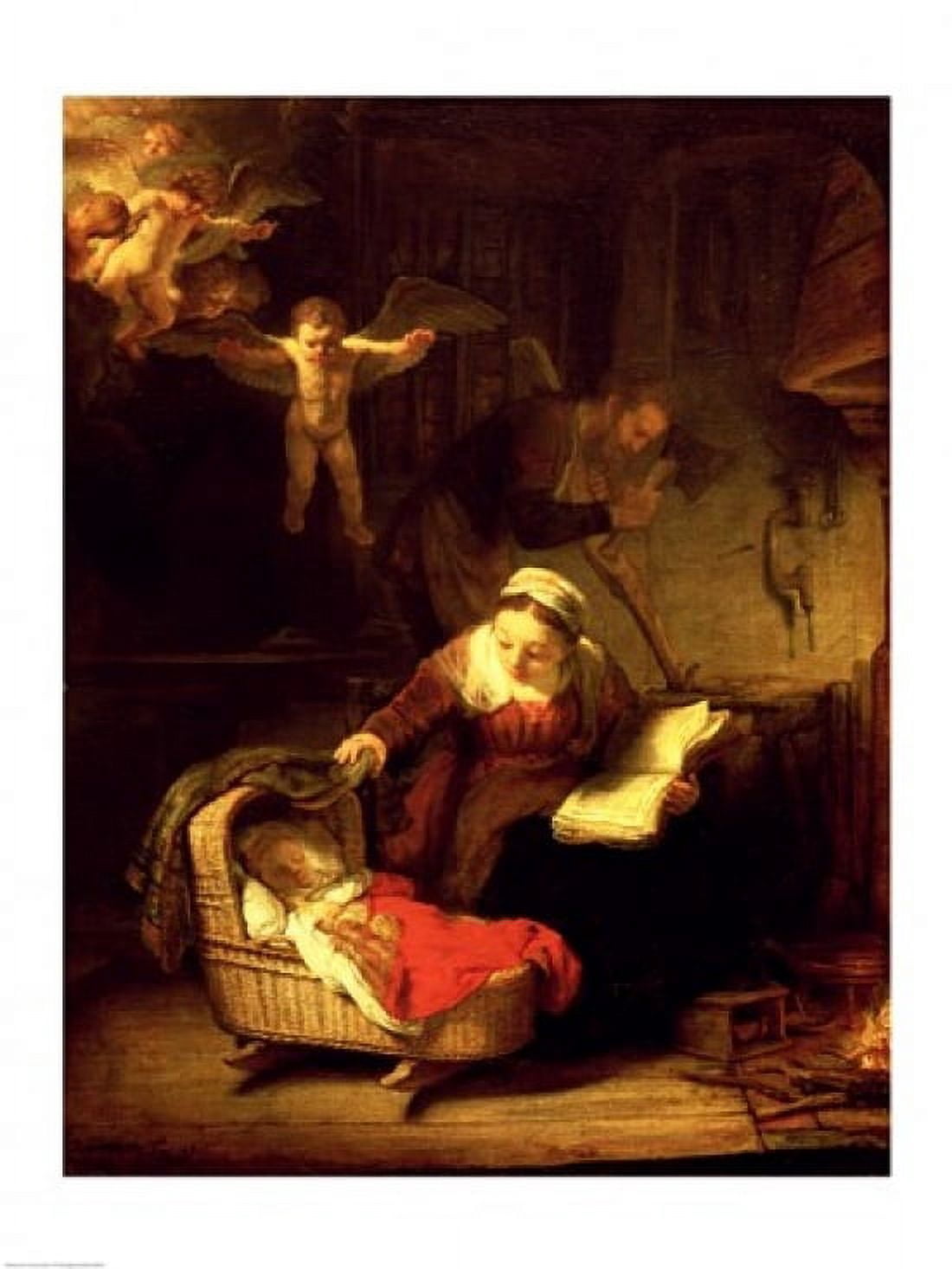 Posterazzi The Holy Family c1645 Canvas Art - Rembrandt van Rijn (24 x 36)