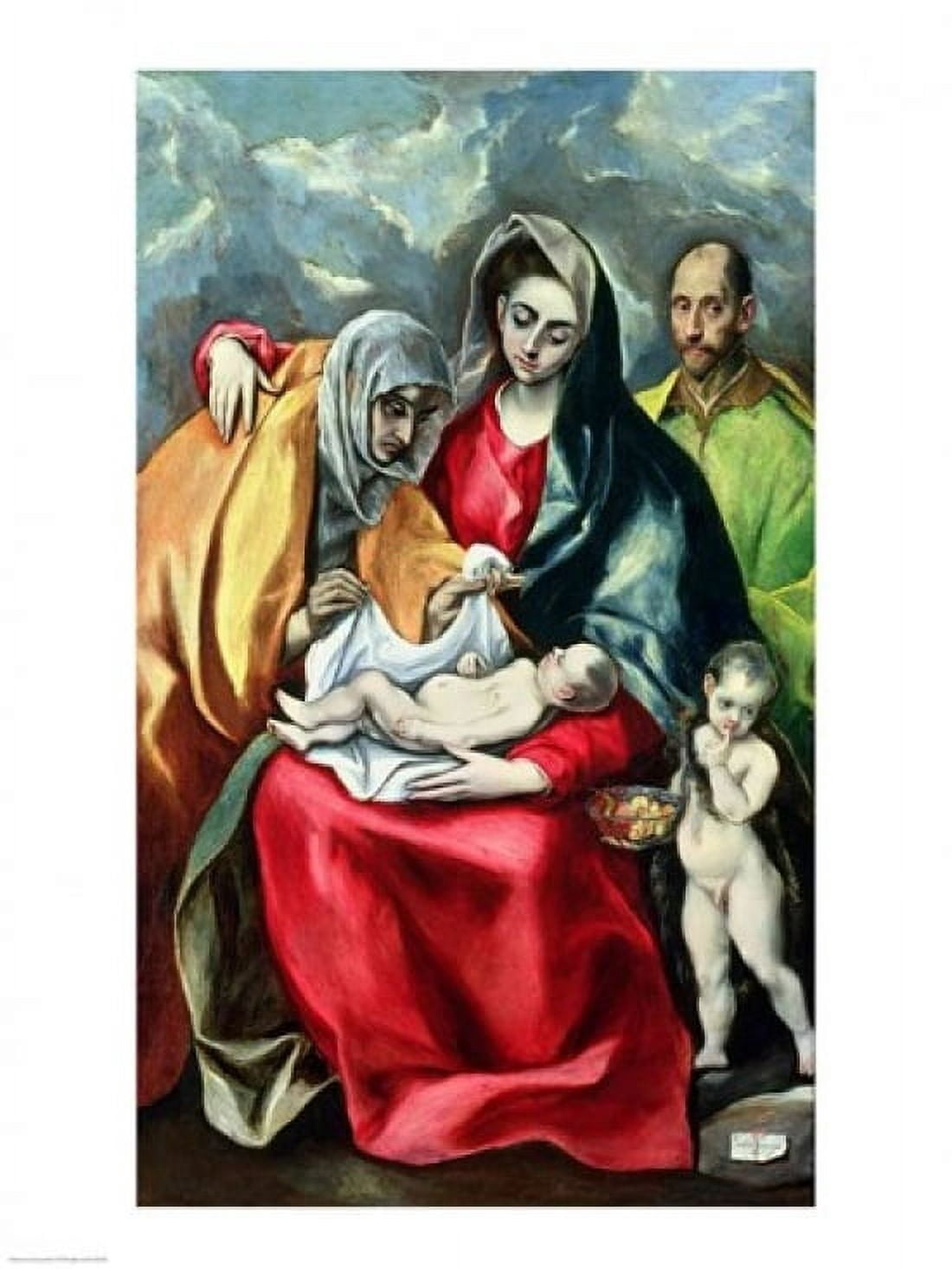 Posterazzi The Holy Family with StElizabeth Canvas Art - El Greco (24 x 36)