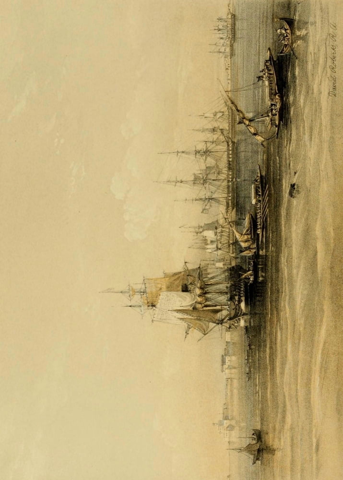 Posterazzi The Holy Land 1855 Approach to Alexandria Canvas Art - David Roberts (24 x 36)