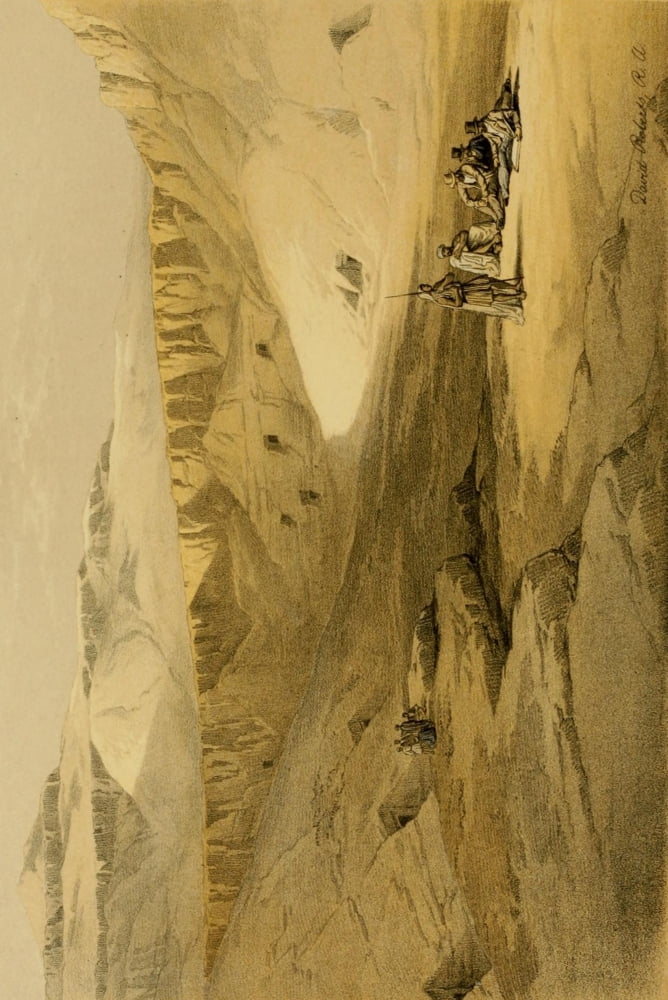 Posterazzi The Holy Land 1855 Entrance to the tomb of the Kings Canvas Art - David Roberts (24 x 36)