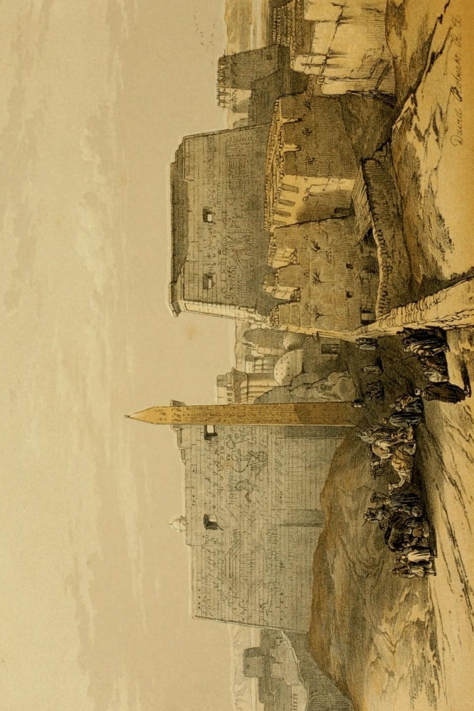 Posterazzi The Holy Land 1855 Grand entrance to the Temple of Luxor Canvas Art - David Roberts (24 x 36)