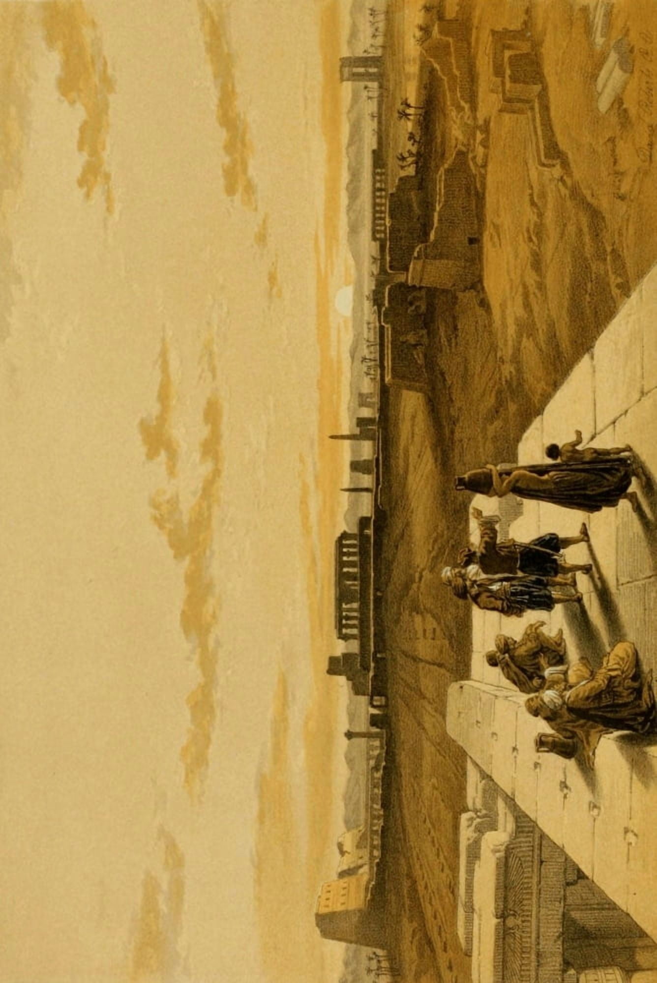 Posterazzi The Holy Land 1855 Ruins of Karnak from the west Canvas Art - David Roberts (24 x 36)