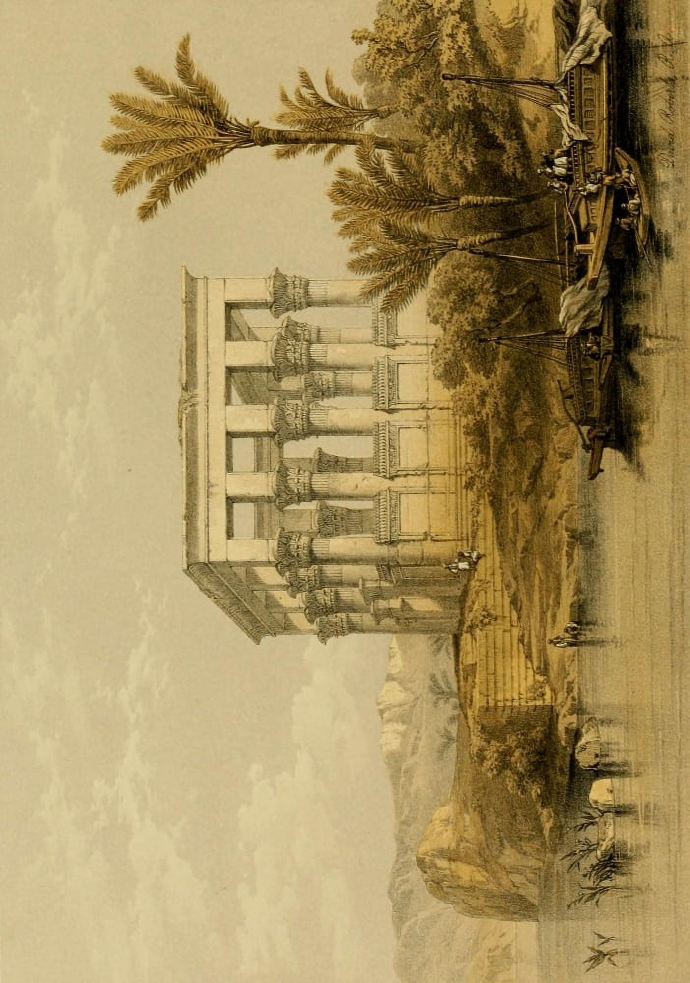 Posterazzi The Holy Land 1855 The Hypaethral temple at Philae Canvas Art - David Roberts (24 x 36)