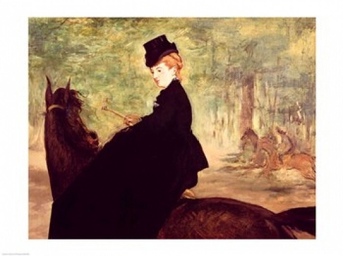 Posterazzi The Horsewoman 1875 Canvas Art - Edouard Manet (36 x 24)