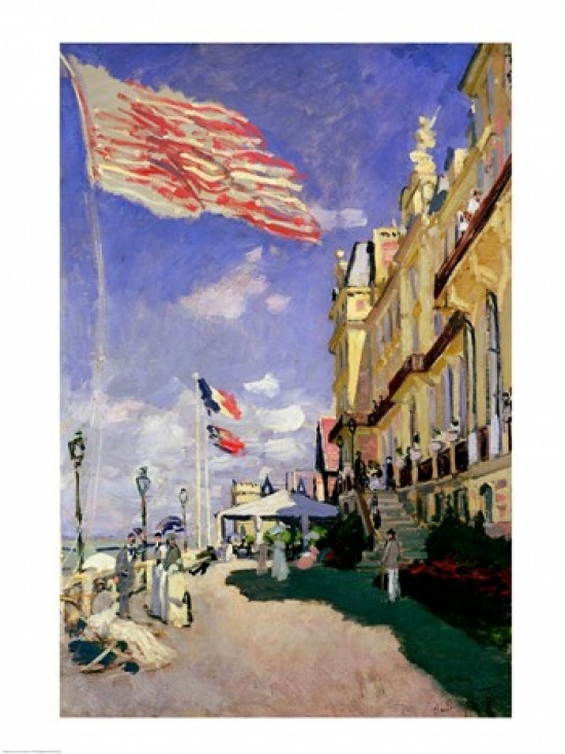 Posterazzi The Hotel des Roches Noires at Trouville 1870 Canvas Art - Claude Monet (24 x 36)