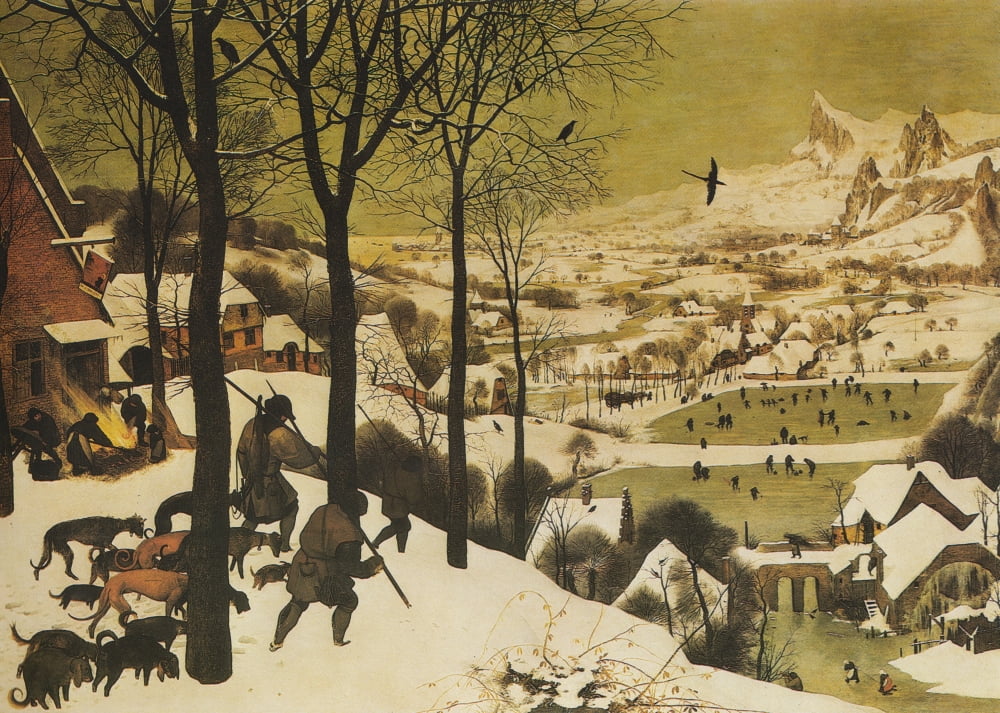 Posterazzi The Hunters in the Snow Canvas Art - Pieter Bruegel (24 x 36)