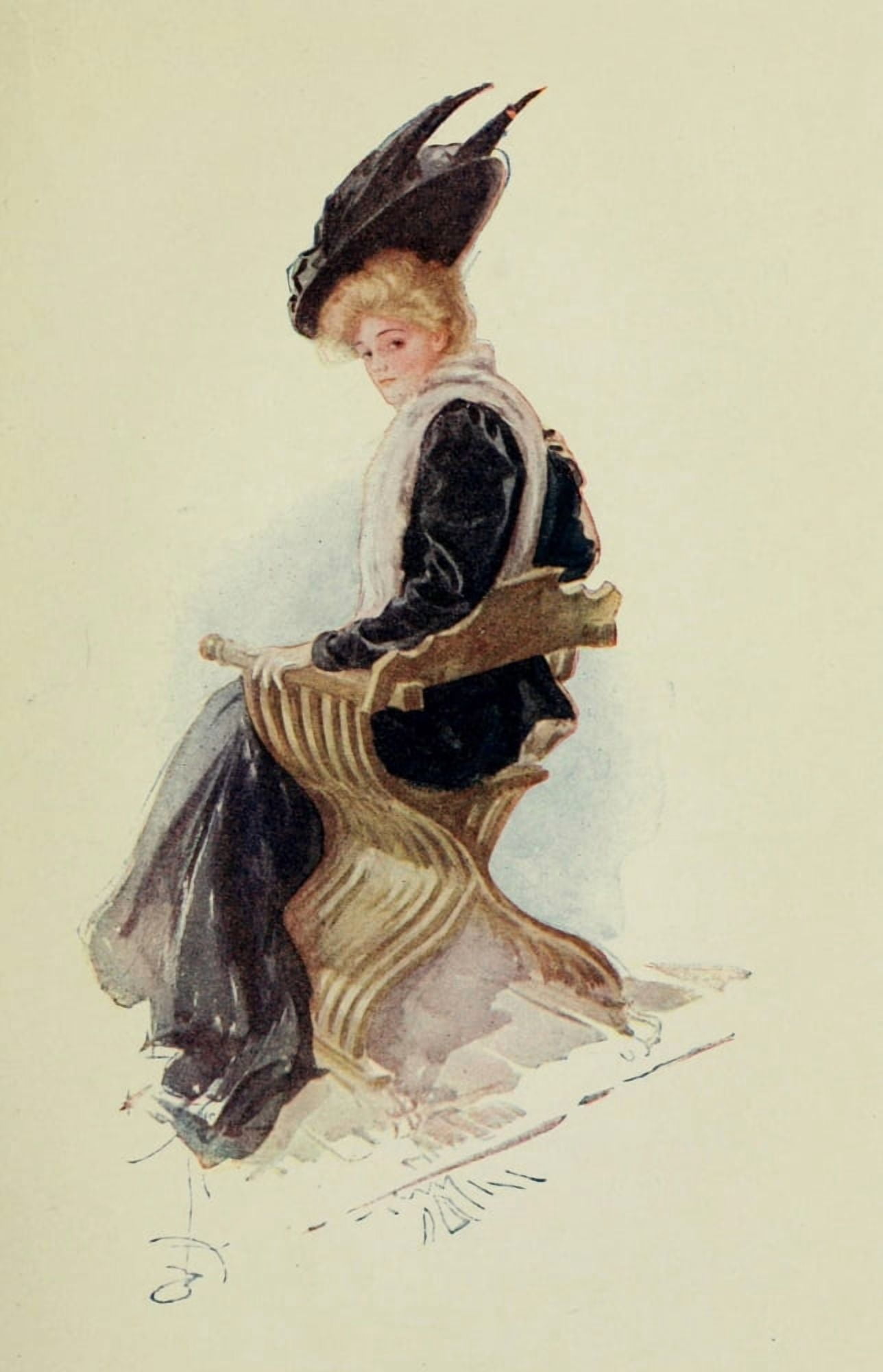 Posterazzi The Husbands of Edith 1908 Katherine Canvas Art - Harrison Fisher (24 x 36)