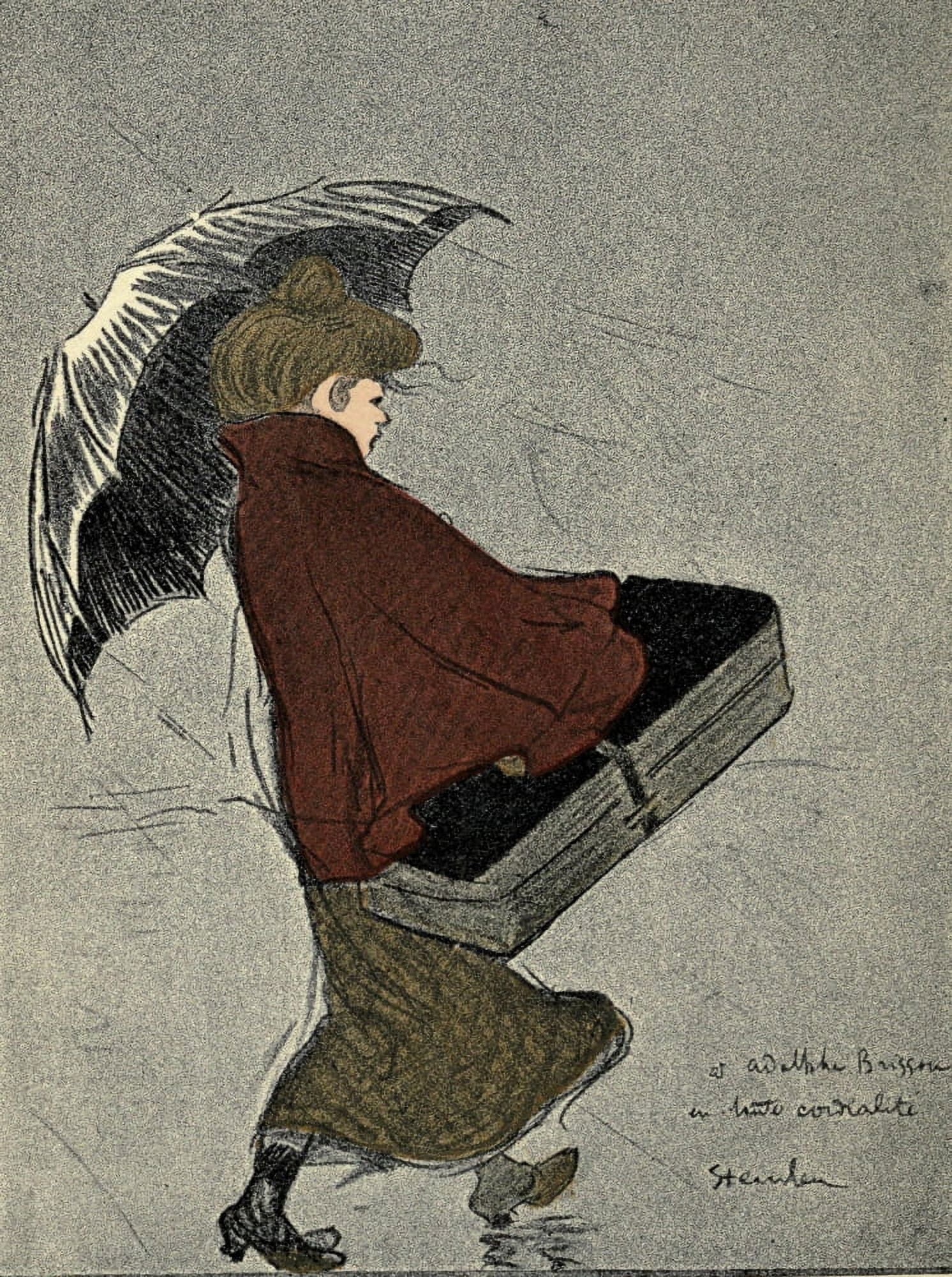 Posterazzi The Illustrators of Montmartre 1904 Trottin Canvas Art - Thophile Steinlen (24 x 36)