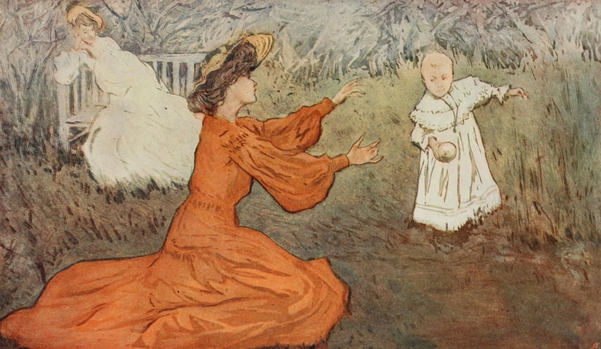 Posterazzi The International Studio 1906 Les Premiers Pas Canvas Art - Allan sterlind (24 x 36)
