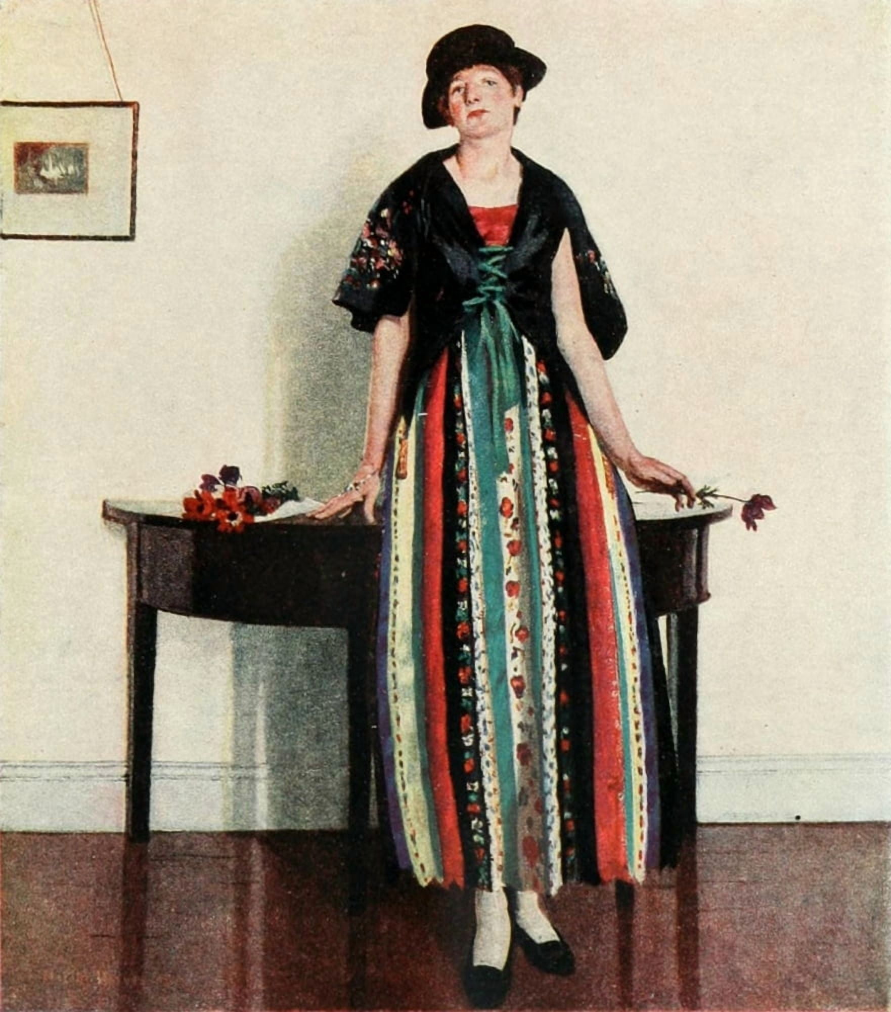 Posterazzi The International Studio 1919 The Ribbon Skirt Canvas Art - Harold Harvey (24 x 36)