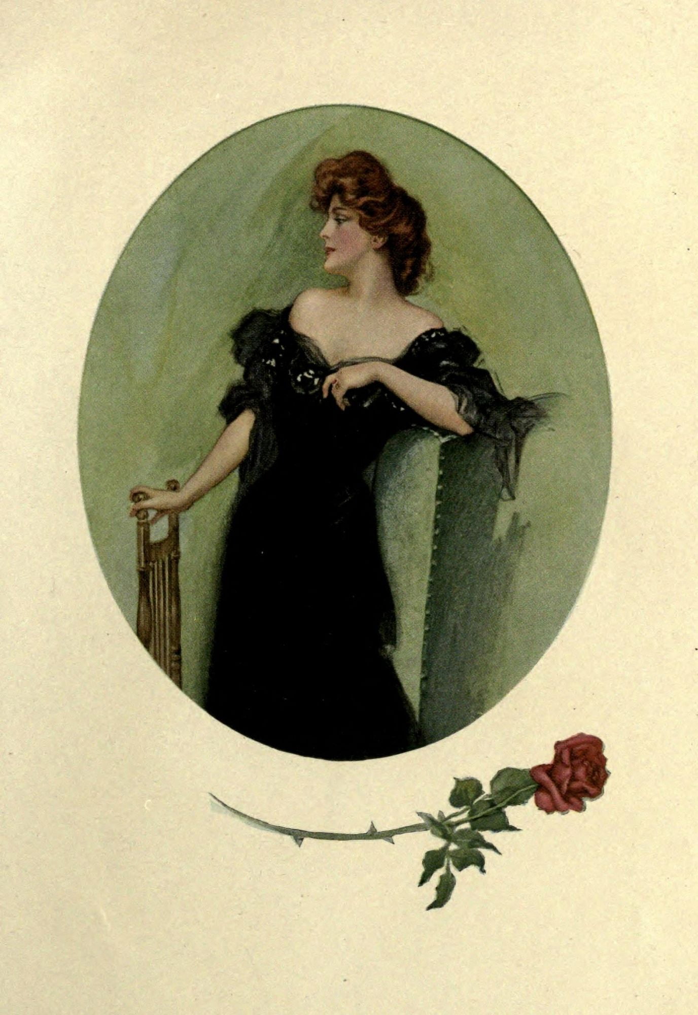 Posterazzi The Invisible Bond 1906 Rose lady Canvas Art - C Allan Gilbert (24 x 36)