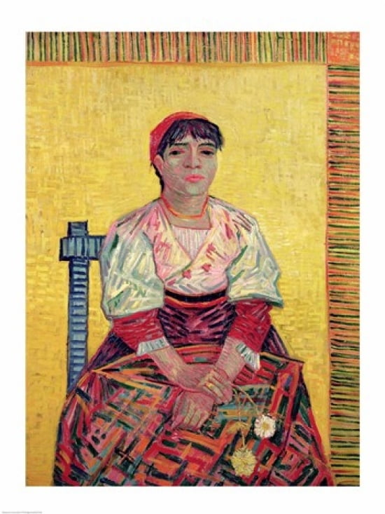 Posterazzi The Italian Agostina Segatori 1887 Canvas Art - Vincent Van Gogh (24 x 36)