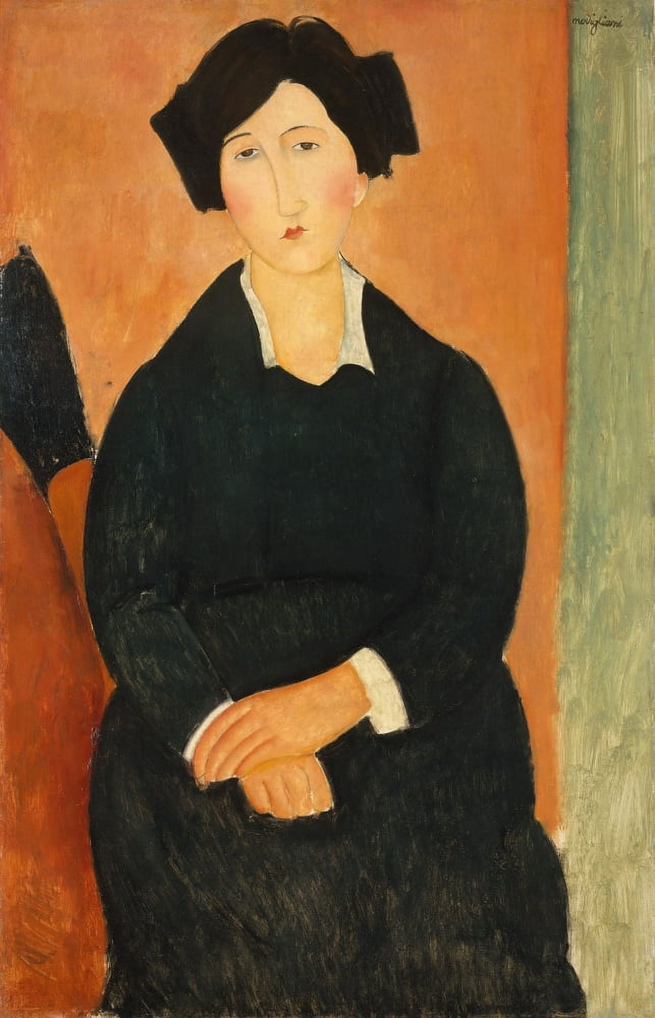 Posterazzi The Italian Woman 1917 Canvas Art - Amedeo Modigliani (24 x 36)
