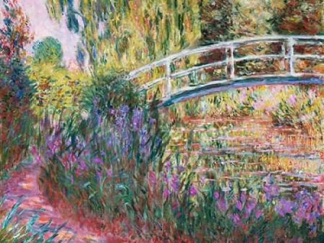 Posterazzi The Japanese Bridge Pond with Water Lillies Canvas Art - Claude Monet (22 x 28)